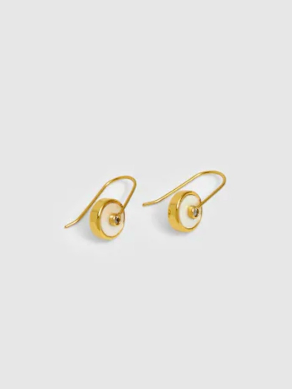 Madewell stone Inlay coin Earring